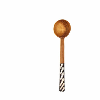 Olive Wood Coffee Scoop with Batik Handle