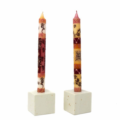 Hand-Painted Dinner Candles, Pair (Halisi Design)