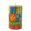 Hand-Painted Pillar Candle, Gift Box, 4-inch (Shahida Design)