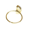 Moonstone Crescent Moon Brass Ring, PACK OF 3