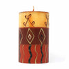 Hand-Painted Pillar Candle in Gift Box, 4-inch (Bongazi Design)