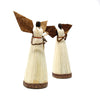 Set of 2 - Standing Sisal Angel Ornaments: Devotional (5-Inch)