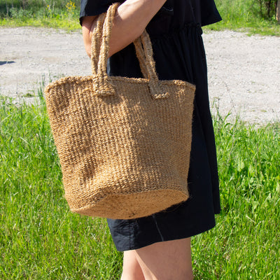 Amazon.co.jp: Basket Bag Sisal Bag 9 Inch Limited Color Brick, brick :  Clothing, Shoes & Jewelry