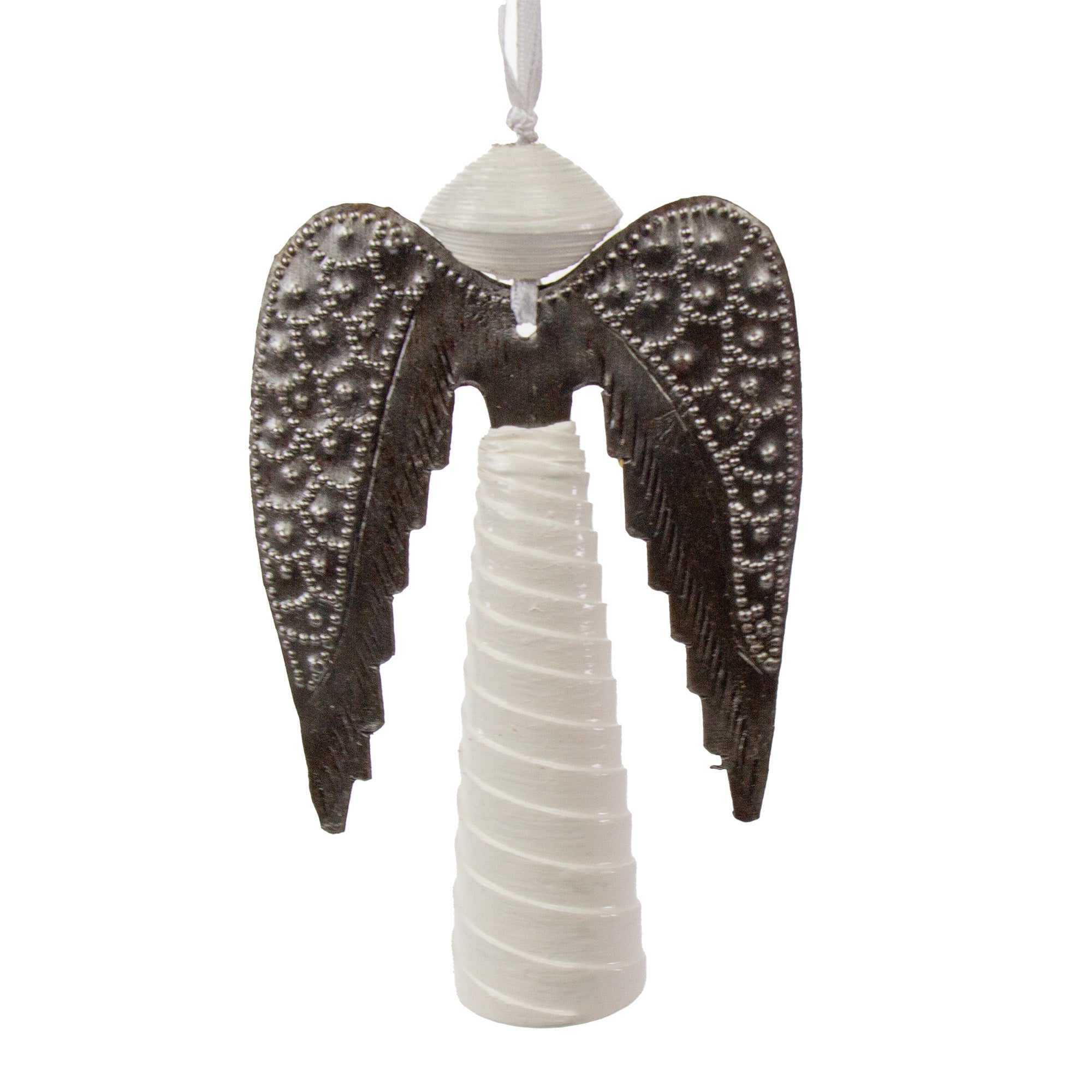 White Angel Wing Ornament