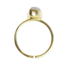 Moonstone Crescent Moon Brass Ring, PACK OF 3