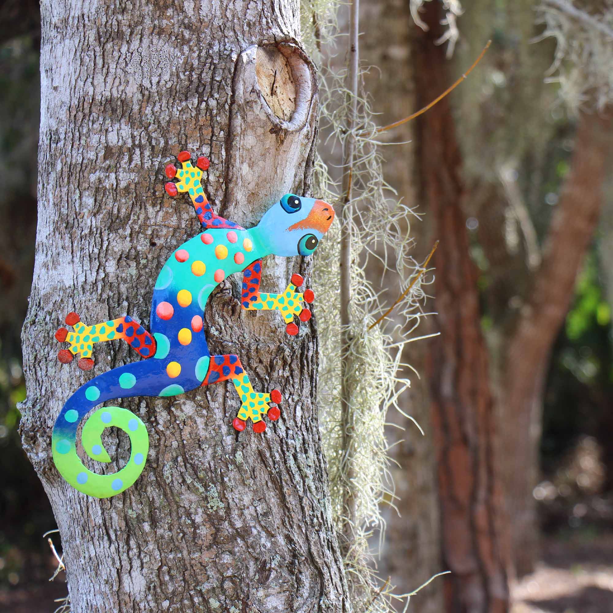 Tropical Gecko Haitian Steel Drum Wall Art, 13 inch Global Crafts  Wholesale