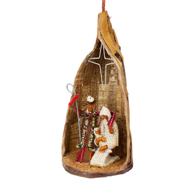 Banana Fiber Holy Family Nativity Christmas Ornament