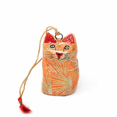 Handpainted Ornament Cat Figurine - Pack of 3