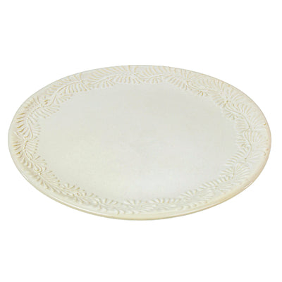 Encantada Handmade Pottery Serving Platter, Blanco