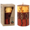 Hand-Painted Pillar Candle in Gift Box, 4-inch (Bongazi Design)