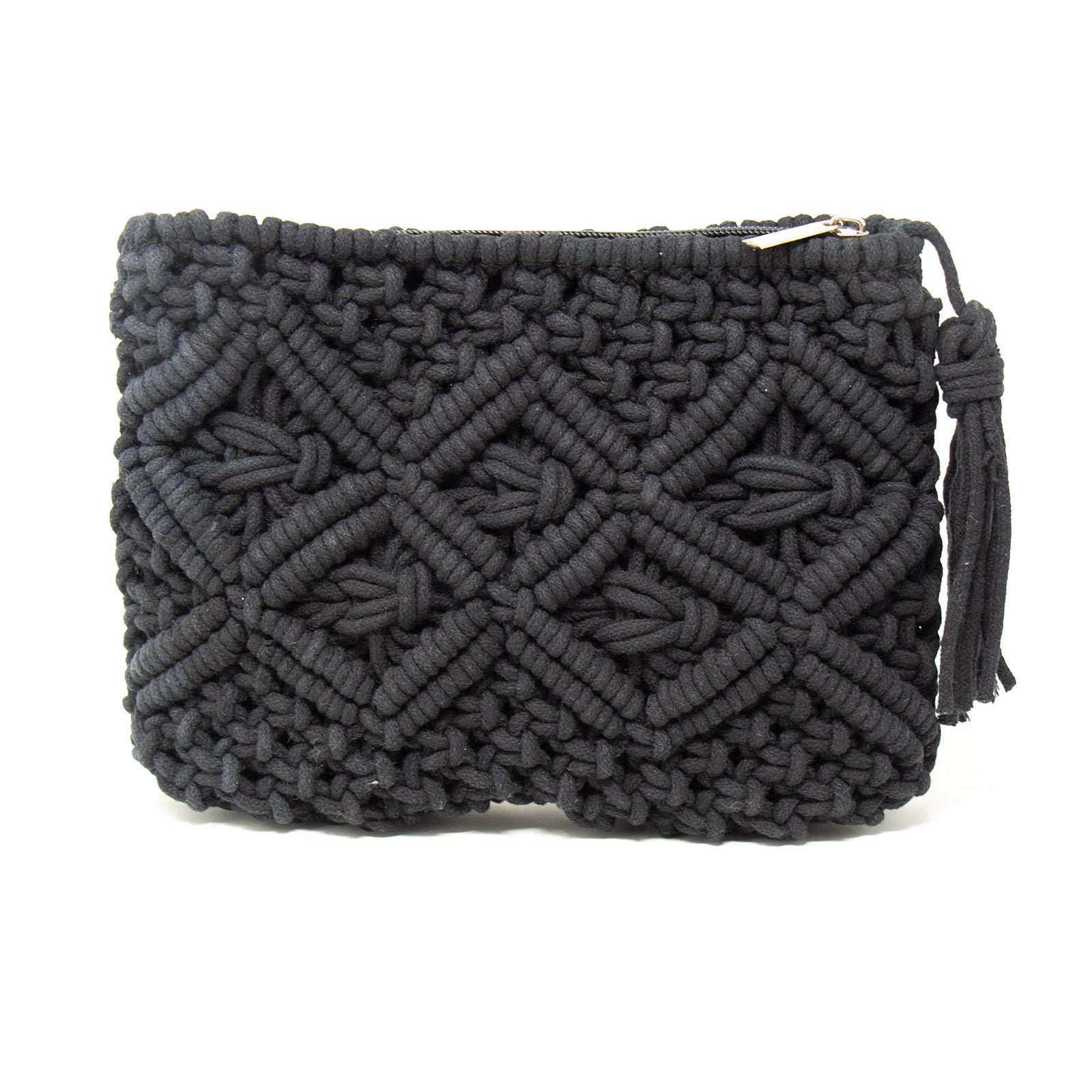 Black Macrame / order Crochet Hobo Bag