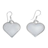 Mother of Pearl Heart Dangle Earrings