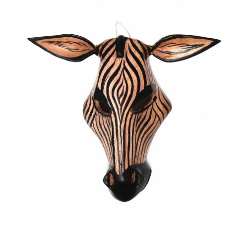 Mathis Mængde penge Helt tør Wood Zebra Mask Wall Hanging - Global Crafts Wholesale