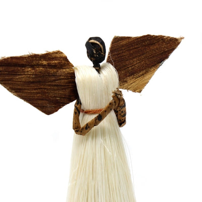 5 Inch Sisal Angel Ornament, Hands In Prayer