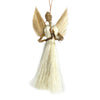 Set of 4 - Sisal Floating Angel Ornaments (3.5 inch)