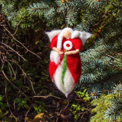 Red Angel Fairy Ornament